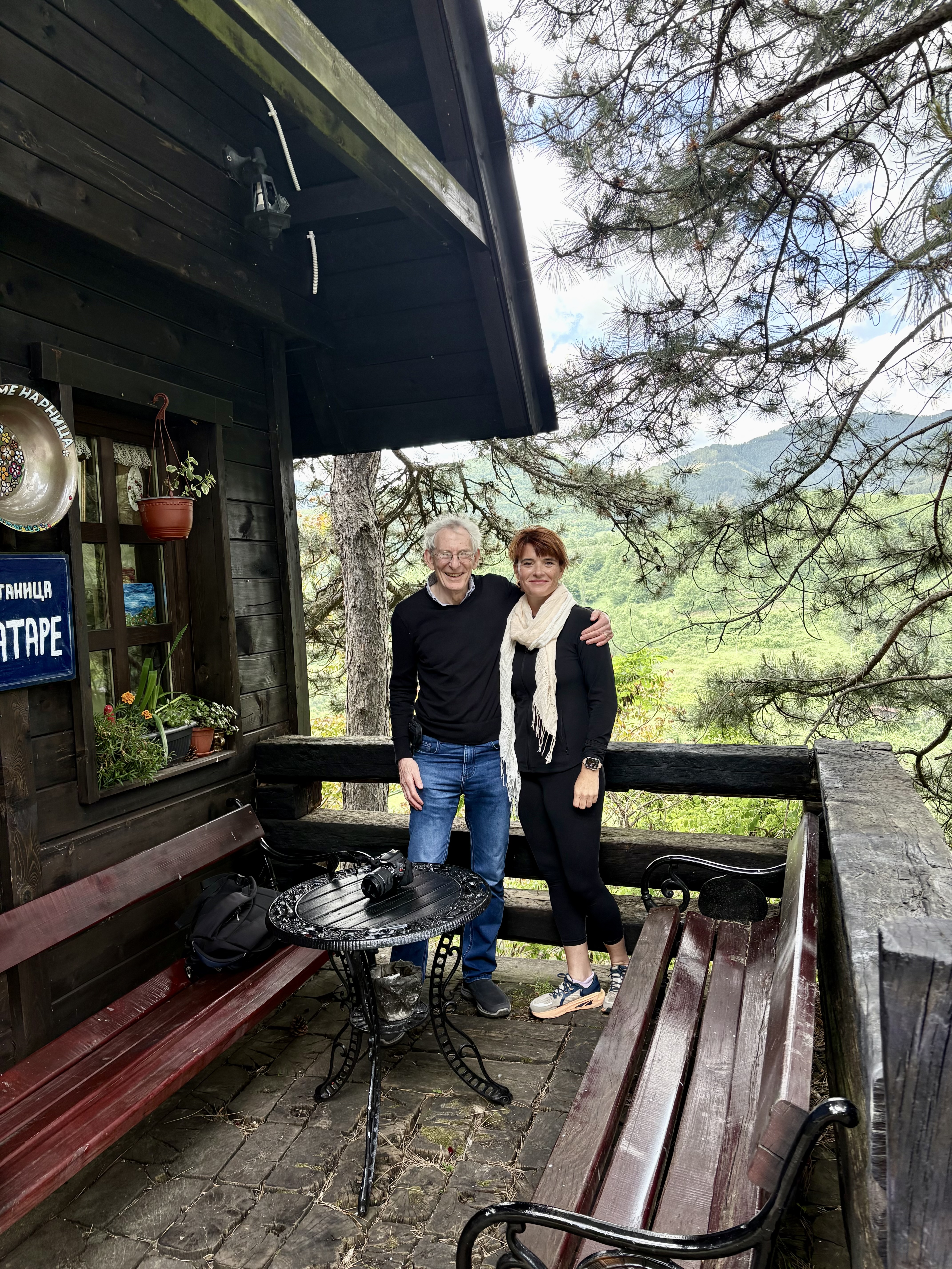 Jessica Navarro with Dr. Jonathan Tudge in Serbia